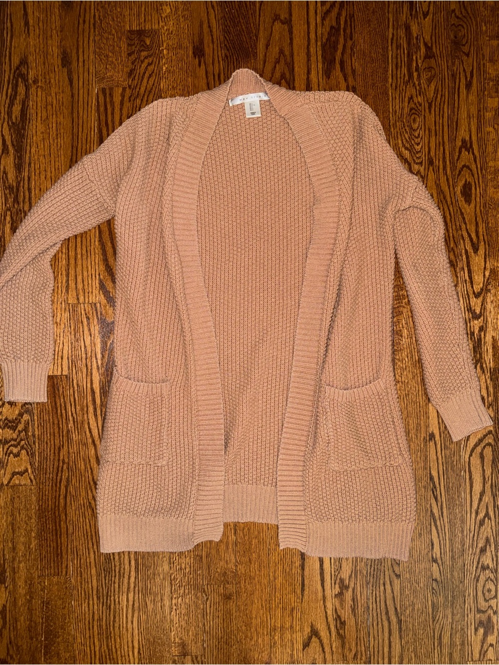 Max Studio Blush Open-Front Knit Cardigan